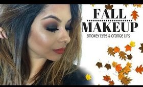 Smokey Eyes & Orange Lips | Fall Makeup