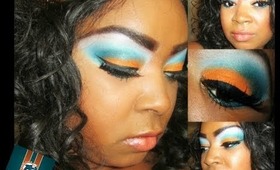 Miami Dolphins  Colors Inspired Make Up Look Feat Glama Girl Cosmetics