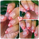 Red Nails | White and Red French Tip Nail Art  