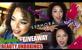 DECEMBER  2016 IPSY GIVEAWAY + SEPHORA PLAY+ BOXYCHARM UNBOXING || MelissaQ