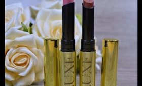 Avon Luxe Shine Brilliance lipsticks in Sequins Pink & Rose With Gold