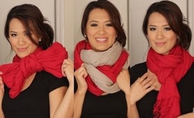 Fall & Winter Scarf tying Ideas - 6 ways to Style your Scarves
