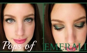 Eyes of Emerald Green| Neutrals with a pop| Full makeup Tutorial