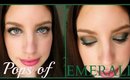 Eyes of Emerald Green| Neutrals with a pop| Full makeup Tutorial