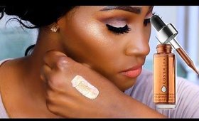 NEW COVER FX Custom Enhancer Drops: Demo & Review on Dark Skin | Shlinda1