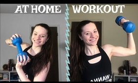 AT HOME WORKOUT (VLOG)