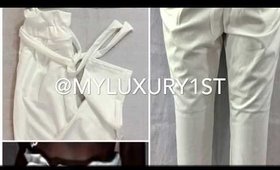 These Whites Don't Really Match 2 Piece Off Shoulder White and Ivory Pant Bottom
