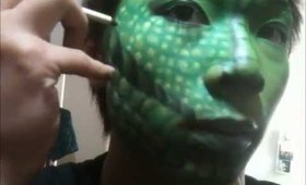 Lizard Halloween Makeup (Dr.Who-Silurian)