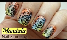 Mandala Ombre Nail Art! *Stamping Tutorial* [Bornprettystore Review]