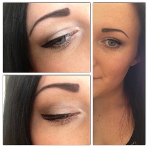 Light smokey eye with winged liner
