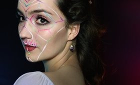 Simple Halloween Makeup: Geometric Skull