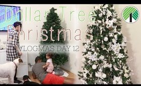 DOLLAR TREE CHRISTMAS TREE DECORATING! VLOGMAS DAY 12