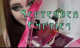 September 2013 Empties! Urban Decay, Victoria's Secret, Revlon, Concrete Minerals, and more!