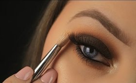 Beauty Hack! One Brush Brown Smokey Eye for Beginners | Drugstore Makeup