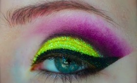 Sour Skittles Inspired Lemon & Grape Makeup