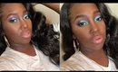 Blue Glitter Cut Crease Makeup Tutorial