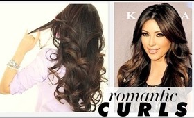 ★ KIM KARDASHIAN BIG CURLS TUTORIAL | VALENTINE'S DAY HAIRSTYLES  | HOW TO BLOW-DRY + CURL YOUR HAIR