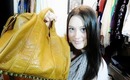 ♥ GIVEAWAY ♥  Alexa Studded Calfskin Leather Bag Camel