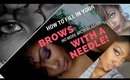HOW TO FILL IN YOUR BROWS WITH A NEEDLE! | instagram Brows