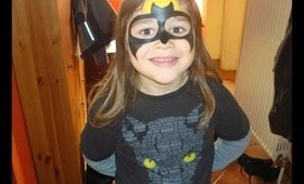 Kids Batman Mask, Halloween makeup| MissLeopardLu