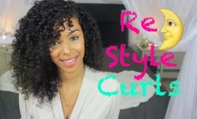 Re-Style Curly Hair ✧ Next Day ☾ Sleep Method