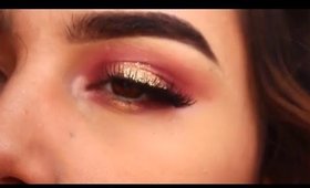 Gold spot light eye makeup !