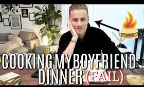 COOKING MY BOYFRIEND DINNER (FAIL) | Lauren Vlog's!