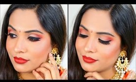 Indian Bridal Makeup (ORANGE) - Step By Step Tutorial | ShrutiArjunAnand