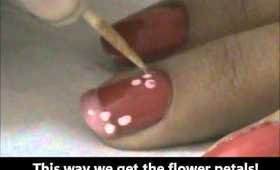 Cute Pink Flower Nail design- Easy Nail Art For Beginners and Really Easy Nail Art For Short Nails