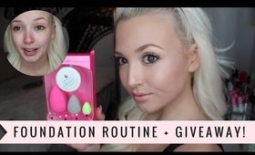 FOUNDATION ROUTINE | Covering My Breakouts &  Redness+ BEAUTYBLENDER GIVEAWAY!