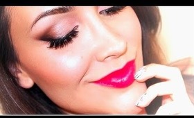 Faded Cat Eye & HOT PINK LIPS!