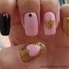 Pink and Gold Nails