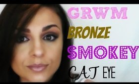 GRWM BRONZE SMOKEY CAT EYE { The Makeup Squid }