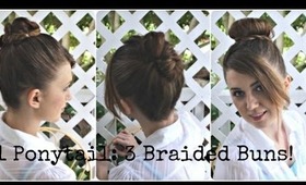 BACK TO SCHOOL HAIRSTYLES: 1 Ponytail, 3 Braided Buns