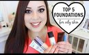 TOP 5 FOUNDATIONS! | Drugstore and High End