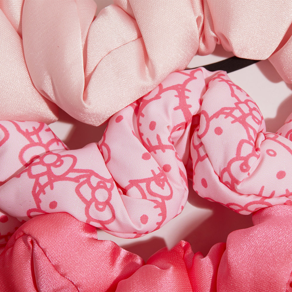 Hello Kitty x Kitsch Recycled Fabric Puffy Scrunchies