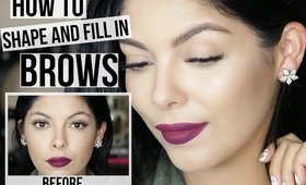 HOW TO SHAPE AND FILL IN BROWS | BROW ROUTINE + PRODUCTS | SCCASTANEDA