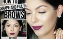 HOW TO SHAPE AND FILL IN BROWS | BROW ROUTINE + PRODUCTS | SCCASTANEDA