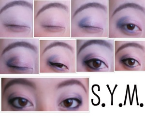 ****Note: I applied e.l.f. Eyebrow Lifter and Filler in Dark to my eyebrows before i completed my eye look****
1. Apply e.l.f. eyelid primer then NYX Jumbo Eyeshadow Pencil in Milk.
2. Apply a light shimmery pink from the lid to the crease. I used the light pink(far right color) from the e.l.f. brightening eye color quad in Pretty N' Pink. 
3. I then applied a purple color to outer "V" of my eye and softly blended it out into the pink. I used the purple from e.l.f. brightening eye color in Silver Lining. 
4. Using that same purple from the quad, Silver Lining, I applied it to my lower lash line. 
5. I then applied the satin white color as my highlight starting from the inner corner to my brow bone. I used the white from Pretty N' Pink e.l.f. quad. 
6. Line your top lash line with your favorite black eyeliner. I winged it slightly so it would give my eyes more dimension. I used the e.l.f. Liquid eyeliner in black. 
7. Then fill in your top lashline with eyeliner and line your waterline 3/4 of the way. I used the L'Oreal Extra-Intense Liquid Pencil Eyeliner. 
8. Curl your lashes with your favorite lash curler and apply your favorite mascara. (If you want to add false lashes you can. I don't wear false lashes everyday so i skipped it for today.) 
Your Cotton Candy Look is complete. I know my camera isn't ideal so the quality isn't the best but my look is a lot more colorful in person. I hope you enjoy the look. 
