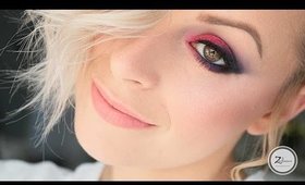 CHIT CZAT Make up - Fioletowo-Fuksjowe Smokey eyes - Makeup Revolution