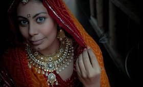 Rajasthani Girl | Indian Inspired Natural Makeup | Chaniya Choli | Dupatta