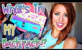 Whats In My Backpack 2015 + GIVEAWAY