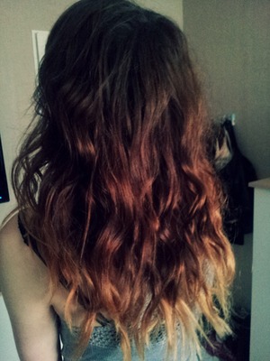 messy curls.