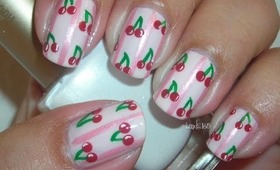 Nail Art - Sweet Cherries - Decoracion de Uñas