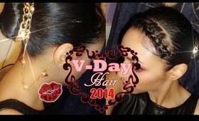 Low Donut/Bun Hair Tutorial With Twisted Bangs for Valentine's Day