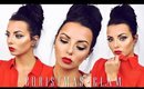 Glitter Liner & Red Lips Christmas / Party Glam | Chloe Viv