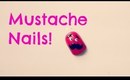 Easy Mustache Nails