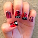 Cute Ladybug Nails