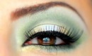 Green and Gold Eye Look - Dramatic - MakeupByLeeLee