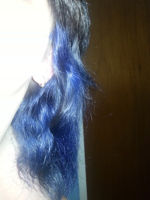 freshly dyed blue
